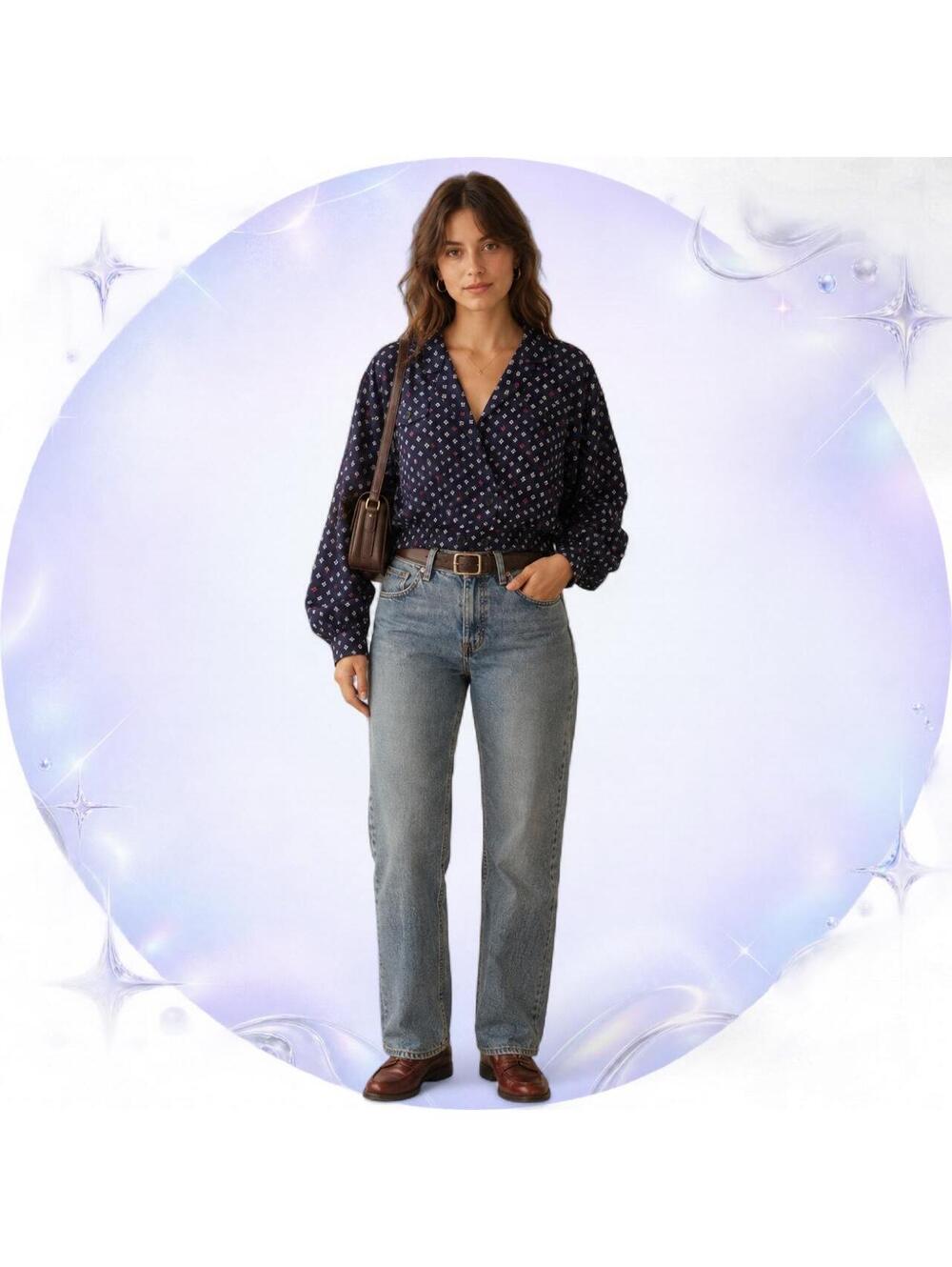 Deadstock Vintage 80s P.S. Illustrations Cropped Rayon Blouson Size 12